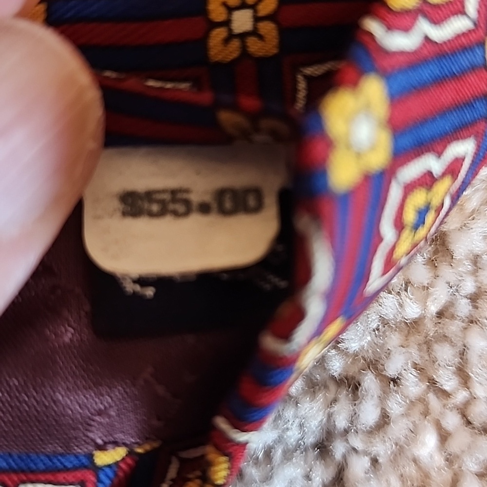 Burberry Mens Tie Red, Gold, Blue, Authenticated - Picture 8 of 11